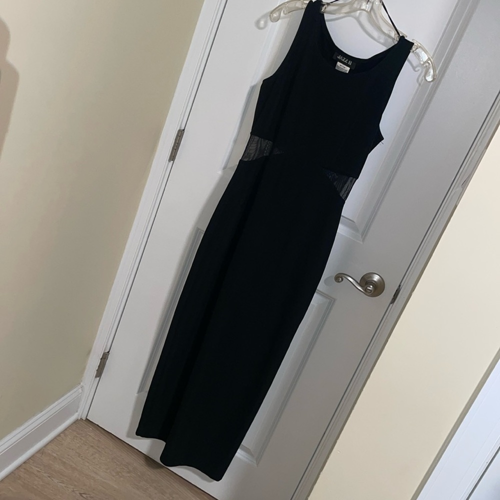 Maxi slip on black dress